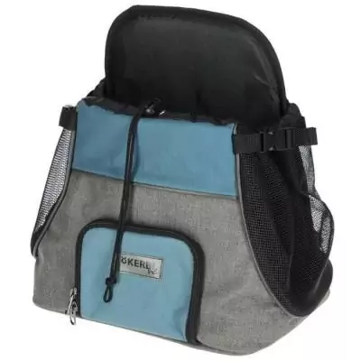 Sac de transport avant KERBL - Idéal pour les voyages - Gris/bleu