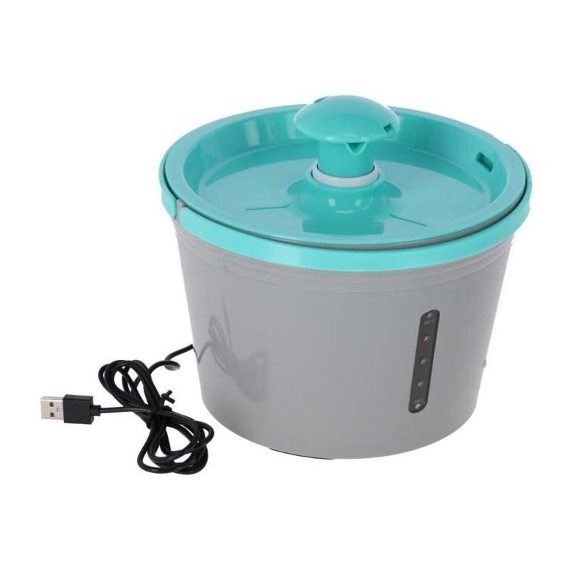 Fontaine à eau KERBL - 1,6 l - Gris/bleu - Pratique et design