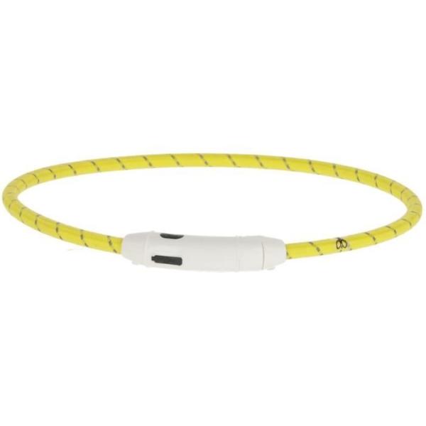 Collier LED - KERBL - Maxi Safe - Jaune - 65 cm x 10 mm