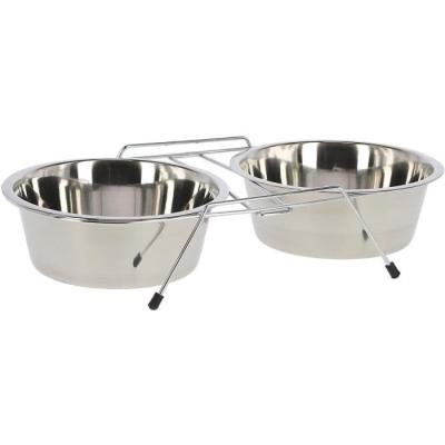 Double support de gamelle pour chien - 2x900ml