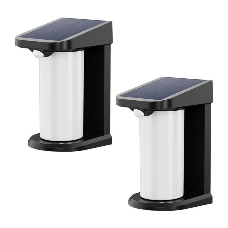 Projecteurs solaires Lot de 2 - LUMISKY - LUSTY - H18 cm - Avec détecteur de mouvement