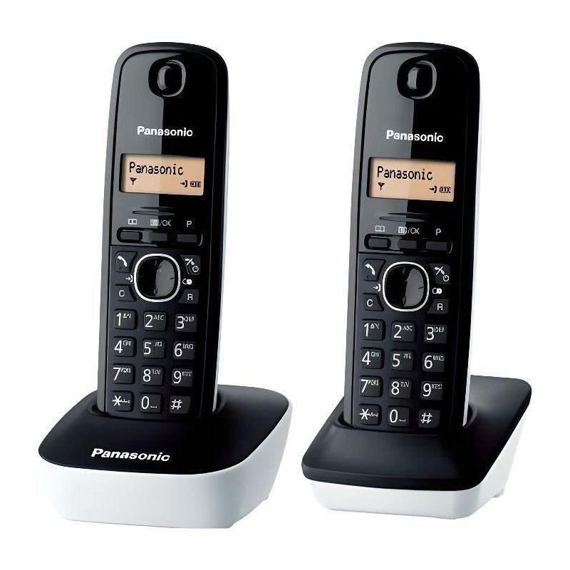 Téléphone Duo sans fil Panasonic KX-TG1612FRW | Blanc