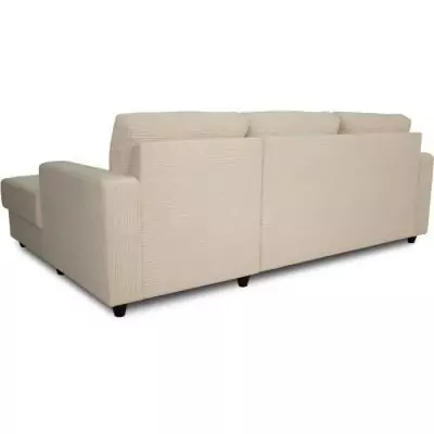 Canapé d'angle droit 4 places - PAUL en cord - Tissu Beige