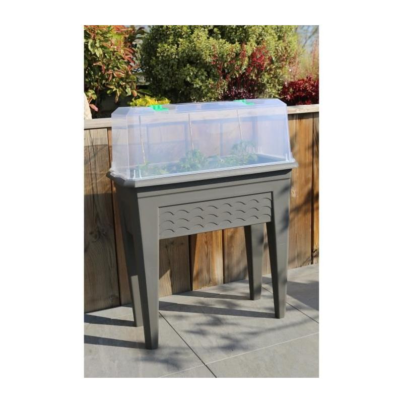 Pot de fleur RIVIERA Couvercle Iziserre 80 - Translucide - 80x37x29 cm
