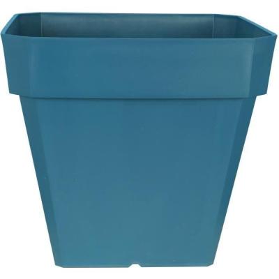 Bac à fleurs carré RIVIERA SOLEILLA - Plastique - Bleu - 50x50 cm