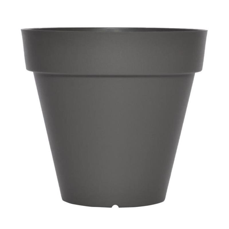 Jardinière Soleilla Rond 50 Gris - Dimensions: 49x49x47 cm