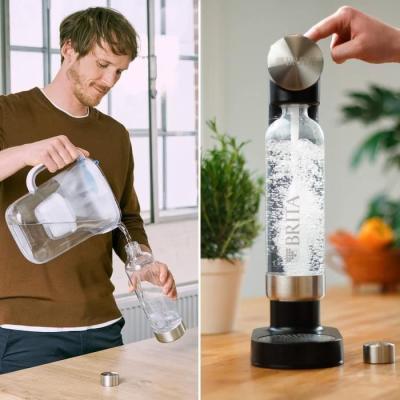 Machine à eau pétillante BRITA sodaONE - Design noir, 1L & cylindre CO2