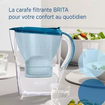 Carafe filtrante BRITA Marella bleue 2,4L - MAXTRA PRO inclus