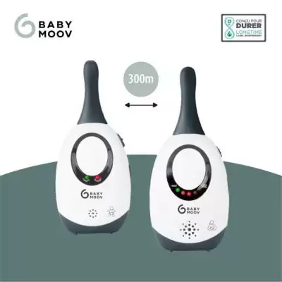 BABYMOOV Babyphone audio ultra pratique avec double alarme