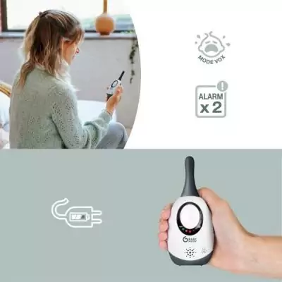 BABYMOOV Babyphone audio ultra pratique avec double alarme
