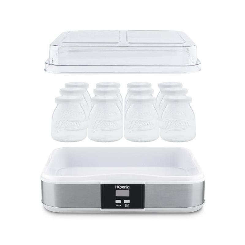 Yaourtière 12 pots HKoenig: Pratique et Compact