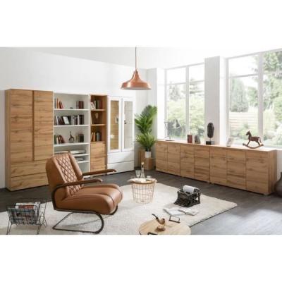 Armoire Chêne Décor - 2 portes + 2 tiroirs - L80 x H191 x P40 cm