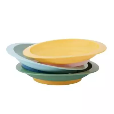 Lot de 3 assiettes bébé incassables et antidérapantes, parfaites pour le micro-ondes