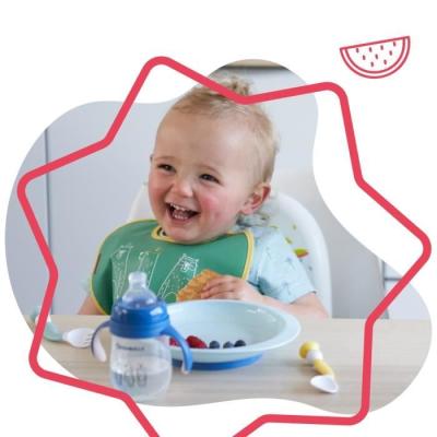 Lot de 3 assiettes bébé incassables et antidérapantes, parfaites pour le micro-ondes
