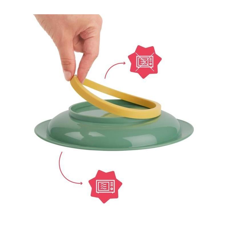Lot de 3 assiettes bébé incassables et antidérapantes, parfaites pour le micro-ondes