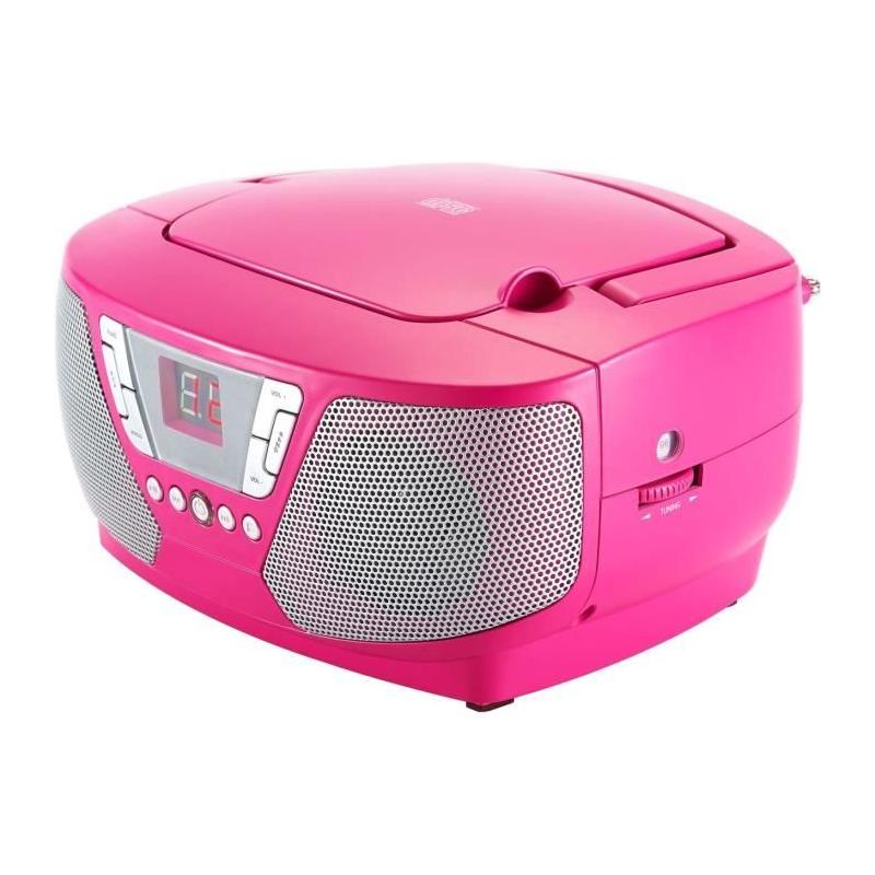 Lecteur CD Portable Rose avec Stickers - BIGBEN INTERACTIVE - CD60RSSTICK