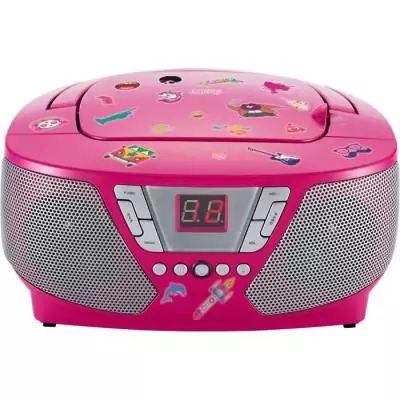 Lecteur CD Portable Rose avec Stickers - BIGBEN INTERACTIVE - CD60RSSTICK