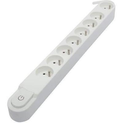 Bloc multiprise CHACON 8 prises 16A avec interrupteur - 3m câble blanc