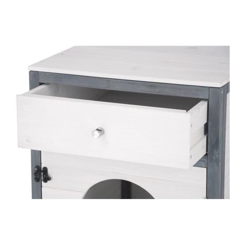 Armoire pour chat KERBL Ida Blanc/Bleu 58x45x60cm