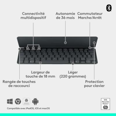 Clavier universel KEYS-TO-GO 2, Bluetooth - Graphite