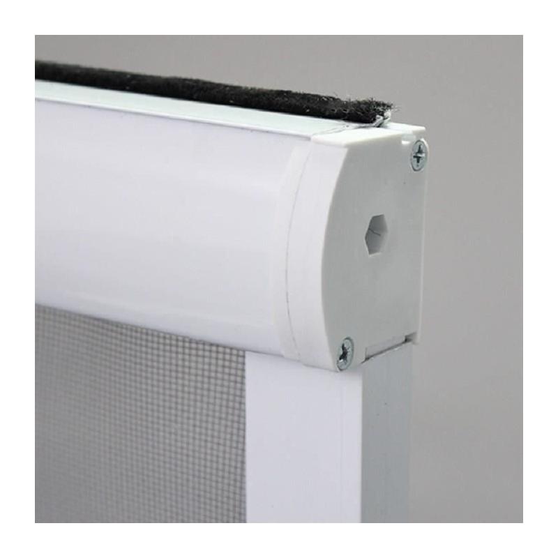 Moustiquaire de fenêtre L125 x H145 cm - Aluminium laqué blanc
