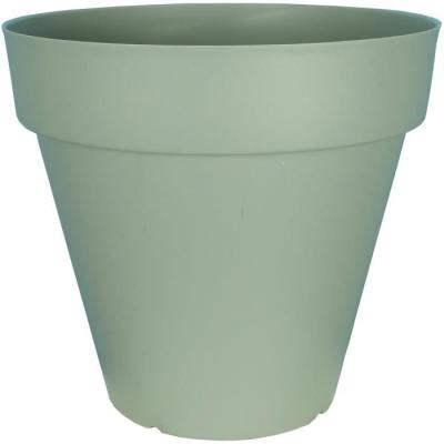 Bac à fleurs rond Riviera Soleilla - Diamètre 50 cm - Vert argile