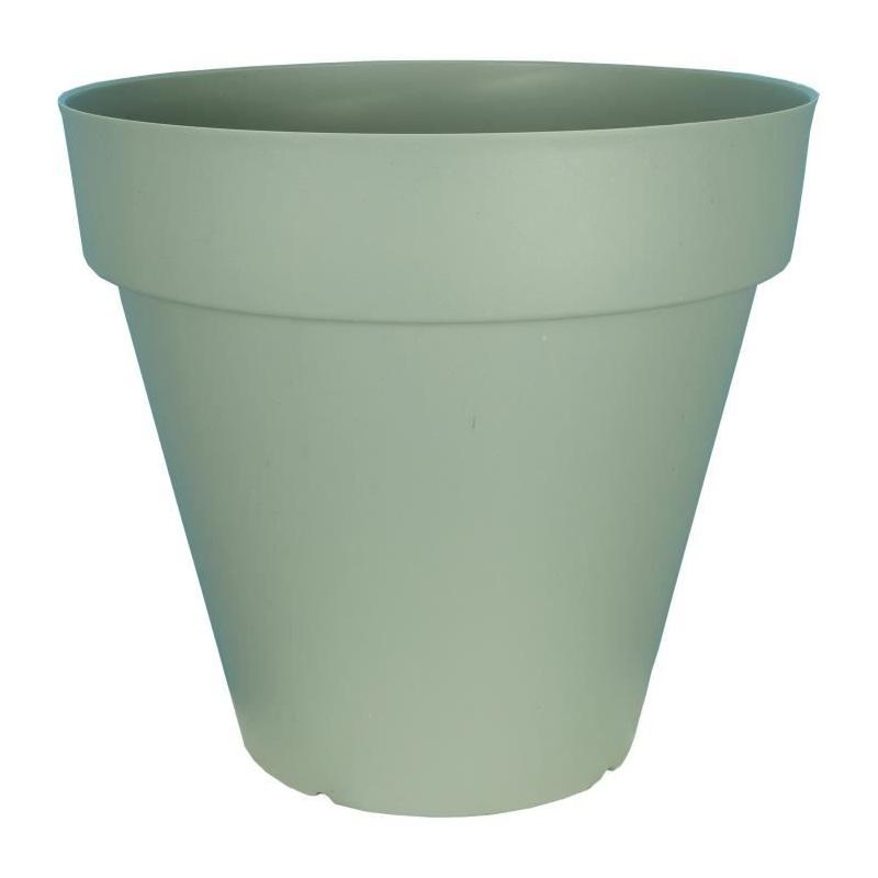 Bac à fleurs rond Riviera Soleilla - Diamètre 50 cm - Vert argile