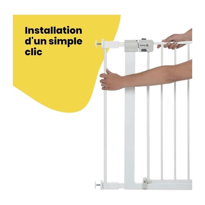 Extension de barrière de sécurité 7 cm Blanc Métal: compact et efficace