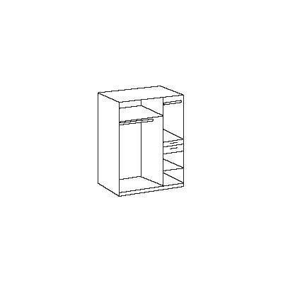 Armoire de chambre design - VOLOS - Chene poutre / Graphite
