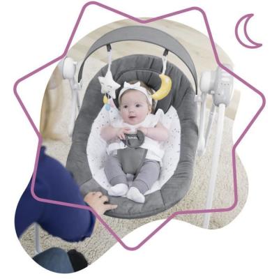 Badabulle Balancelle Electrique Confort Pliable Compact - Arche de jeux amovible