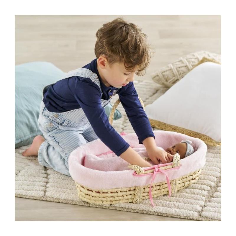 Accessoires poupons COROLLE - Couffin Peluche Rose - 36/42cm