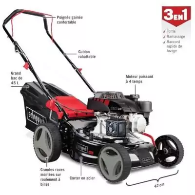 Tondeuse thermique SCHEPPACH 42 cm - 2500 W - Performante