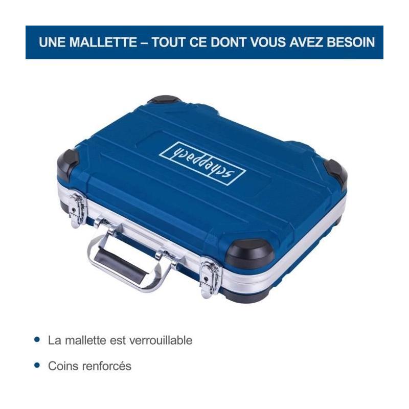 Mallette Outils 135pcs - SCHAPPACH - Acier Chrome Vanadium