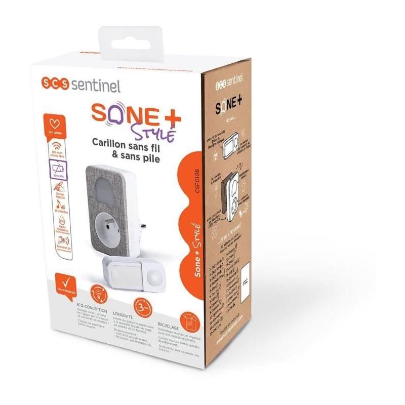 Sonnette sans fil Carillon SCS Sentinel - Prise intégrée