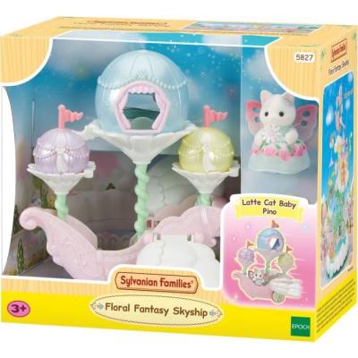 Le bateau floral SYLVANIAN FAMILIES - 5827 : Figurine miniature de rêve