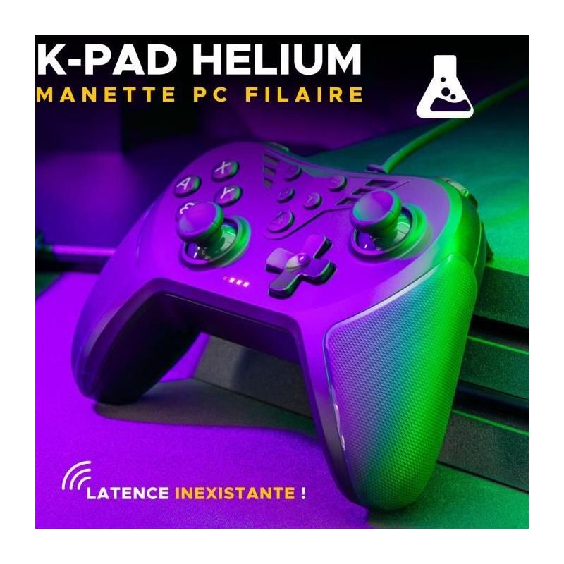 Manette Gamer Ultimate - THE G-LAB - K-PAD HELIUM - PC & PS - Noir