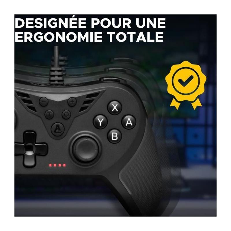 Manette Gamer Ultimate - THE G-LAB - K-PAD HELIUM - PC & PS - Noir