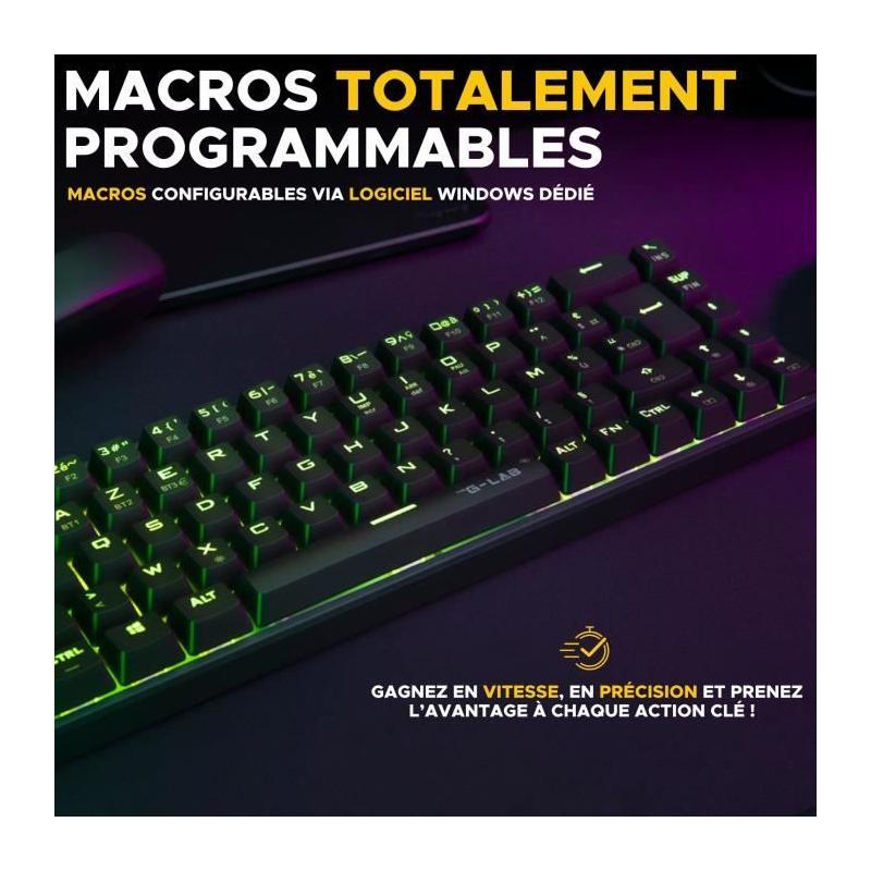 Clavier Gamer Triple Mode - The G-Lab KEYZ TITAN - Sans Fil - RGB