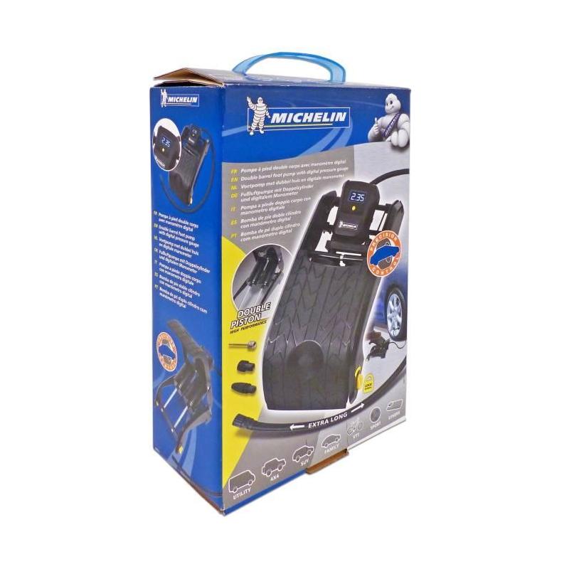 Pompe à Pied Double piston Michelin avec Manometre: Contrôleur de Pression