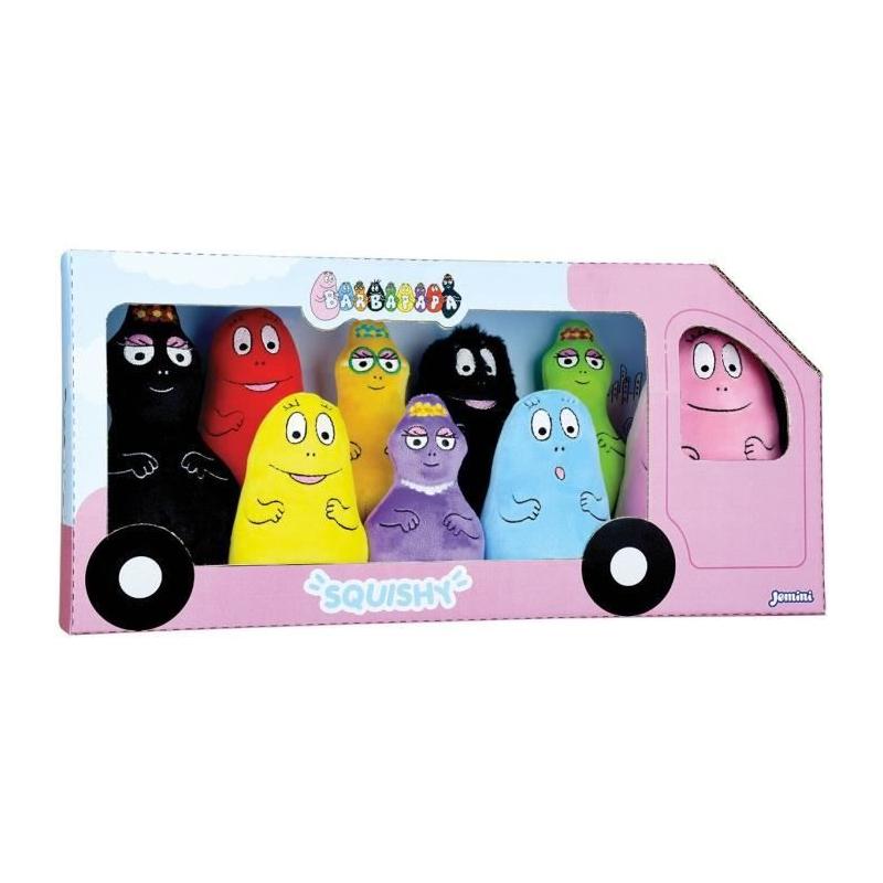 Coffret 9 Peluches Barbapapa 15 cm - JEMINI - Avec Barbapapa, Barbamama et leurs sept enfants