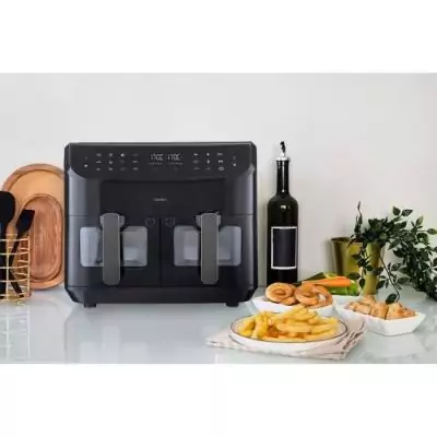 Friteuse à Air Chaud MEDION - P20 XXL Twin - 2600 W - Noir