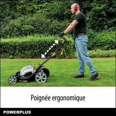 Tondeuse électrique POWERPLUS POWPG6290 - 1800 W - 460 mm Ø - Avec ramassage Tondeuse électrique POWERPLUS POWPG6290 - 1800 W - 460 mm Ø - Avec ramassage