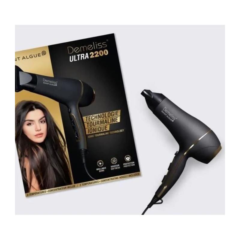 Sèche-cheveux SAINT ALGUE Demeliss Ultra 2200 - Technologie ionique - Concentrateur