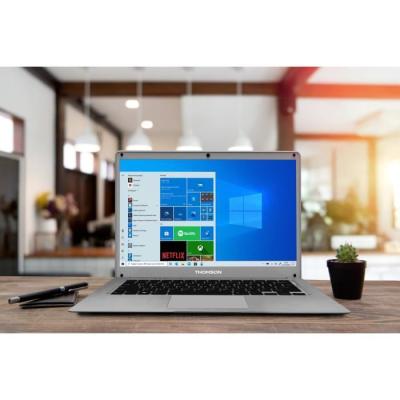 Ordinateur Portable Thomson TH14C128 14'' HD - Celeron N3350 - RAM 4Go - SSD 128Go - W10s - Argent