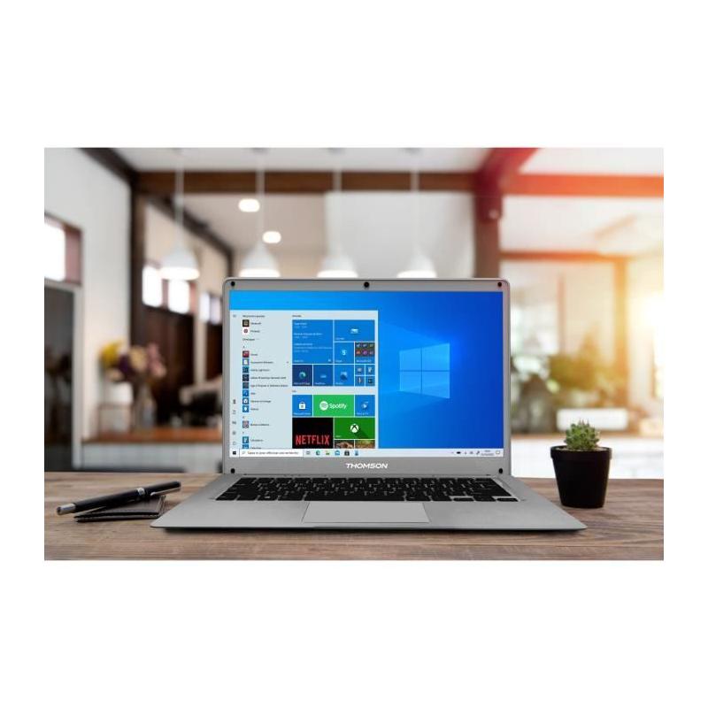 Ordinateur Portable Thomson TH14C128 14'' HD - Celeron N3350 - RAM 4Go - SSD 128Go - W10s - Argent