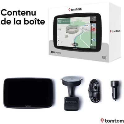TomTom GO Superior 7: GPS Voiture 7 pouces - Traffic en temps réel - Services Premium 2 ans