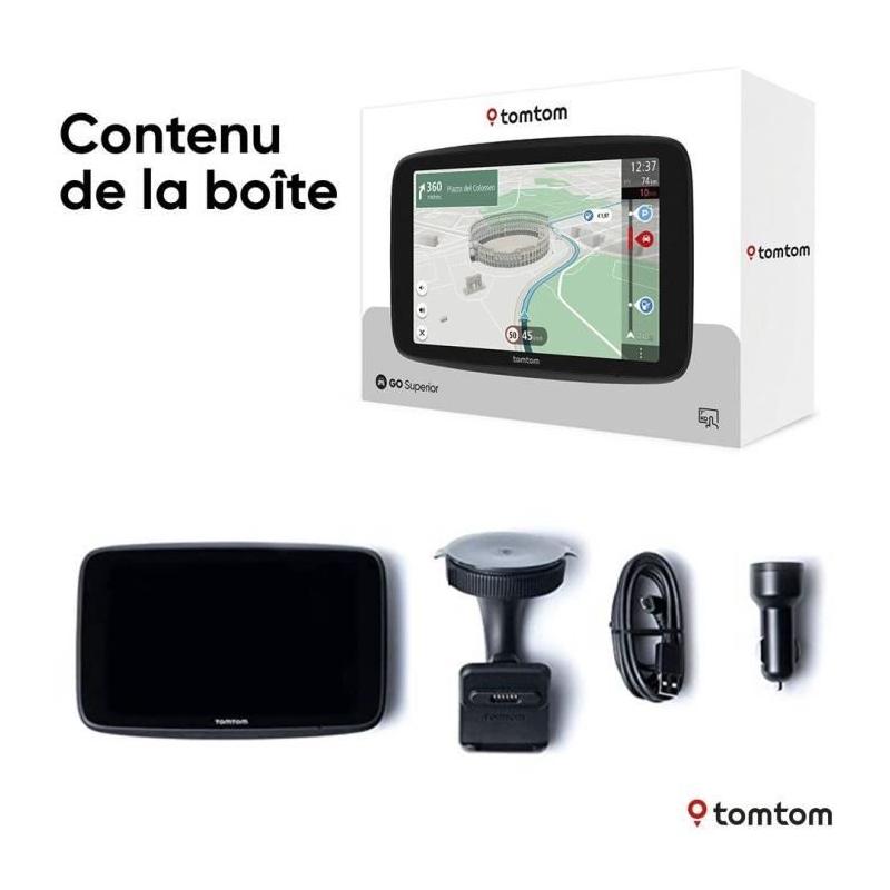TomTom GO Superior 7: GPS Voiture 7 pouces - Traffic en temps réel - Services Premium 2 ans