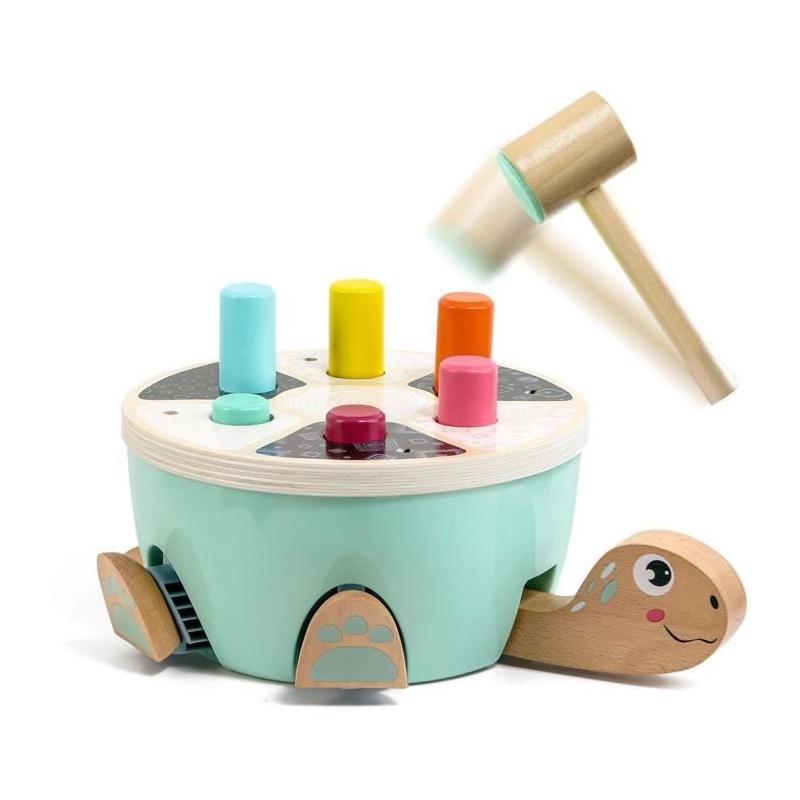 Jeu de Tape-Tape Tortue - Top Bright - Marteau en Bois - Formes à Trier