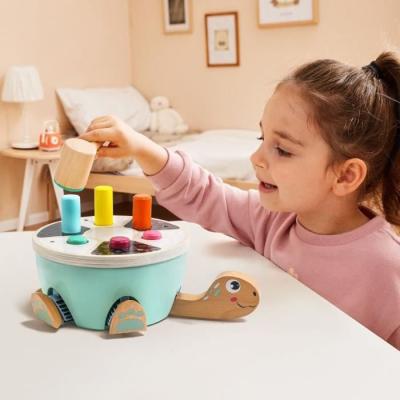 Jeu de Tape-Tape Tortue - Top Bright - Marteau en Bois - Formes à Trier