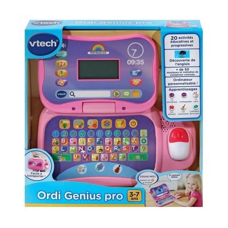 Ordinateur éducatif VTECH ORDI GENIUS PRO ROSE 3-7 ans - 20 activités